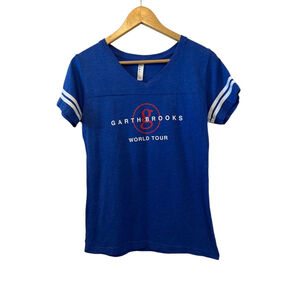 GARTH BROOKS World Tour Cobalt Blue Short Sleeve Tee Shirt M